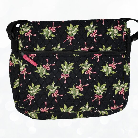 Vera Bradley Laptop Messenger Tote | Retired Vintage Breast Cancer Hope Quilted - Picture 3 of 8